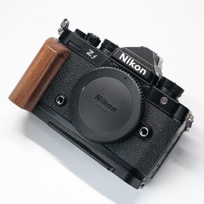 Wooden Wood Hand Grip + Aluminum Alloy Baseplate QR L Handle for ZF Camera (Walnut)