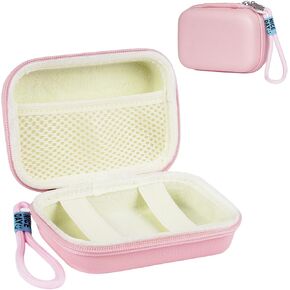 Digital Camera Case,Compact Camera Pouch for Sony ZV-1/for Ricoh GR/for Casio zr1000/for Canon G7/SX720/for Panasonic ZS110,Vlogging Cameras Storage Holder for Accessories SD Card(Pink)
