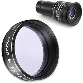 Astromania 1.25 "2.5 مم 58 درجة العدسة الكوكبية - حزمة مع - 1.25" مرشح القمر/Skyglow
