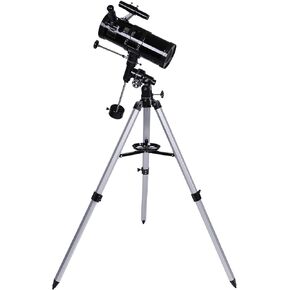 عاكس كبير 110 ملم للمبتدئين البالغين ، 500X MONOSCOPES الفلكي العاكس الفلكي مع ترايبود الألومنيوم قابل للتعديل الطول ، أسود