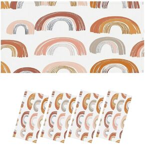 4 Pack Fluorescent Light Covers for Ceiling Lights Boho Nursery Rainbow Pattern For Playroom Kids Bedrooms Neutral Gender Magnetic Light Filters Diffuser Shade for Classroom Home Office School