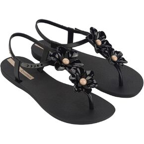 Ipanema Duo Flowers Fem Womens Sandals - Comfy Open Toe Sandals for Women, Thong Sandals w/T-Strap, Adjustable Ankle Strap, Floral Design, Dressy Sandals, Summer Dress Sandals