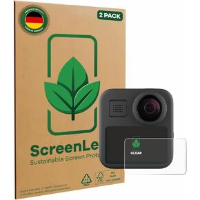 (واقي شاشة حزمة 2 متوافق مع GoPro Max (2025) [حماية الشاشة المستدامة ، واضحة ، مضادة للخلع]