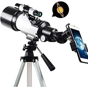 Portable Monocular Telescope with Adjustable Tripod & Phone Adapter, 70mm Aperture, 400mm Focal Length, Beginner, Kids & Adults