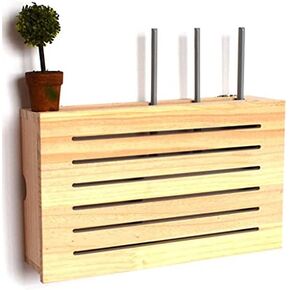 Router Storage Box,Wall Mount WiFi Router Stand Storage Wall-Mounted Shelf Bracket Router Storage Box Home and Office WiFi Router Adjustable Cable Box Games Consoles, Tv Accessories Box/NAT