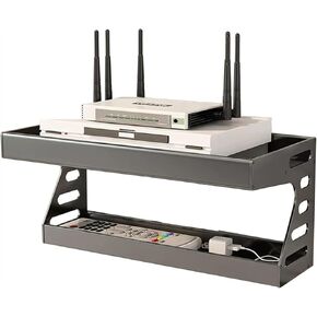 Floating Rack, Wall Mounted Router Rack, WiFi Storage Box, Power Board Cable Management Hidden Rack, Storage Rack, Desktop Manager