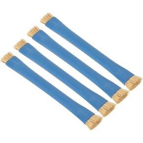 FOSA 4pcs Antistatic Brush for Mobile Phone Cleaning Mainboard Circuit IC Cleaning Double Heads Mobile Phone Repairing Soldering Cleaning Tool Insulating Hard Brush (Blue)