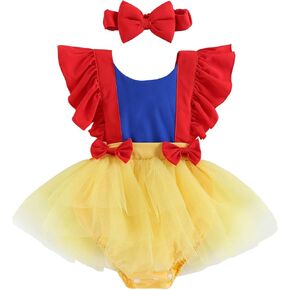 One opening Newborn Baby Girl Princess Ruffles Bodysuits Rompers Backless Patchwork Baby Girl Summer Clothes+Headband