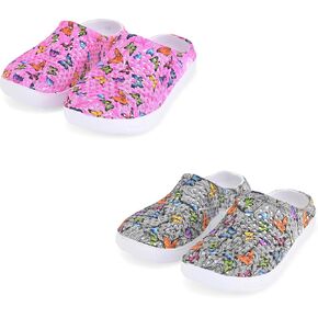 JEFFRICO Breathable Clogs for Women - Lightweight Slip-On Garden, Nursing & Work Shoes with Arch Support - Work Clogs Comfortable EVA Footwear