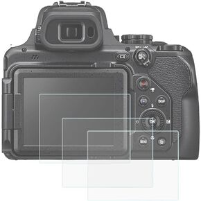 Tempered Glass Screen Protector for Nikon COOLPIX P1100 Camera, Ultra-Clear Anti-Scratch Tempered Glass Cover for Nikon P1100 Camera-3Packs