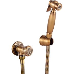 Handheld Bidet Sprayer for Toilet, Antique Brass Cloth Diaper Sprayer Kit Wall Mounted Bidet Sprayer Set Single Handle Toilet Bidet Sprayer Kit with 150cm Shower Hose,Type a(Type B)