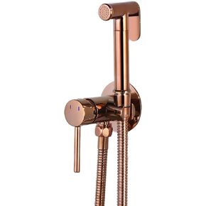 Shower System, Handheld Bidet Sprayer for Toilet, Baby Cloth Diaper Sprayer Hot and Cold Water Toilet Sprayer Wall Mounted Brass Handheld Sprayer Kit Rose Gold Baby Cloth Diaper Cleaning & Pets Showe
