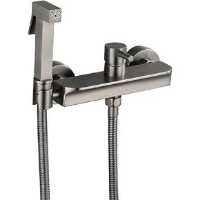Handheld Bidet Sprayer for Toilet, Gray Cloth Diaper Sprayer Kit Wall Mounted Brass Bidet Sprayer Set Single Handle Toilet Bidet Sprayer Kit with 150cm Shower Hose,Type a(Type B)