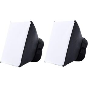 DOITOOL 3Pcs Portable Softbox Flash Diffuser for DSLR Cameras Soften Shadows and Reduce Eye Compatible with Camera Flash