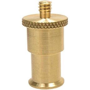Foto&Tech Brass Spigot 5/8" Male to 1/4"-20 Male Threaded Screw Adapter Converter