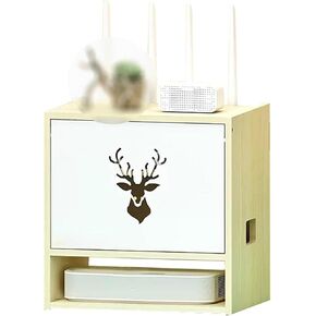 WiFi Router Storage Box,Router Shelf Wall Mount, 3 Layer Large Capacity WiFi Storage Cabinet, Router Storage Organizer Cabinet for Bedroom, Living Room(B)