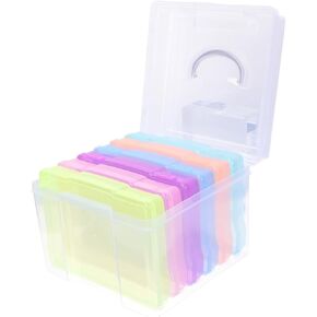 DOITOOL Photo Organizer Household Cards Box Long Serving Life Plastic Photo Storage Case