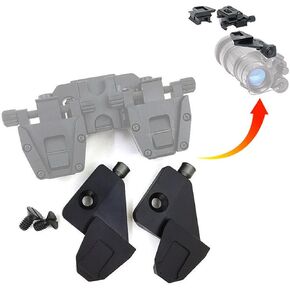 2pcs NVG توافق j-arm mount لجسر مجهر AN/PVS-14 ، متوافق مع جسر مجهر قابلة للطي أو خوذة نظام الرؤية الليلية إلى جانب إلى جانب ، الألومنيوم