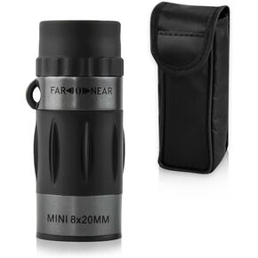 Andoer Monocular Telescope for Adults, 8x20 Handheld Monocular with Carry Bag for Hiking Camping Wildlife Watching Moon Sports Game Concert Watching