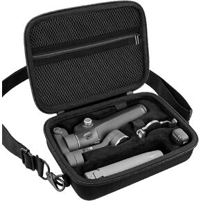 CO2CEA OSMO Mobile 7P/7 GIMBAL STATILIZER CASE - صندوق تخزين سفر مقاوم للماء مع إدراج مخصص للرغوة وجيب MESH لـ DJI OM Mobile 7P Smartphone Gimbal ، الملحقات ، الكابلات (العلبة السوداء)