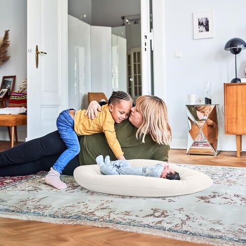Baby Lounger for Newborn: Skin-Friendly & Breathable for 0-12 Months Infant Tummy Time & Playtime - Portable & Lightweight for New Parents Home Use & Travel in Saudi Arabia