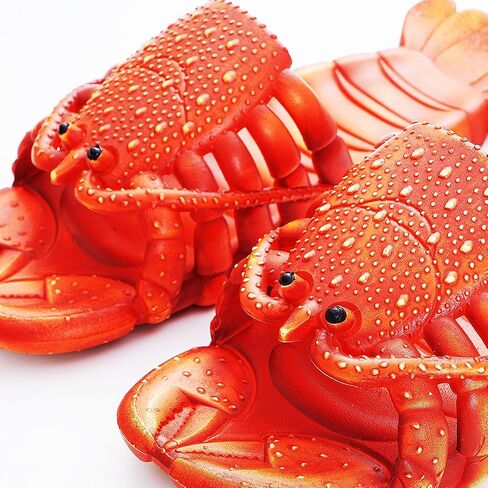 Lobster Slippers Fish Slides Unisex crayfish Shoes house Pool Beach Bass Fish Sandals Outdoor Unisex Funny Gift Sandals in Kuwait