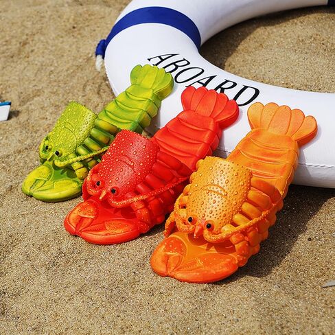 Lobster Slippers Fish Slides Unisex crayfish Shoes house Pool Beach Bass Fish Sandals Outdoor Unisex Funny Gift Sandals in Kuwait