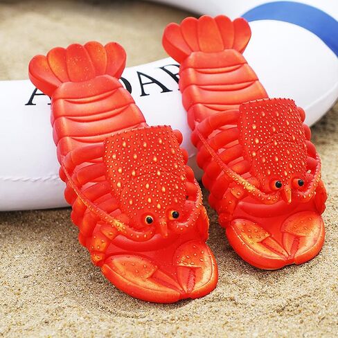 Lobster Slippers Fish Slides Unisex crayfish Shoes house Pool Beach Bass Fish Sandals Outdoor Unisex Funny Gift Sandals in Kuwait
