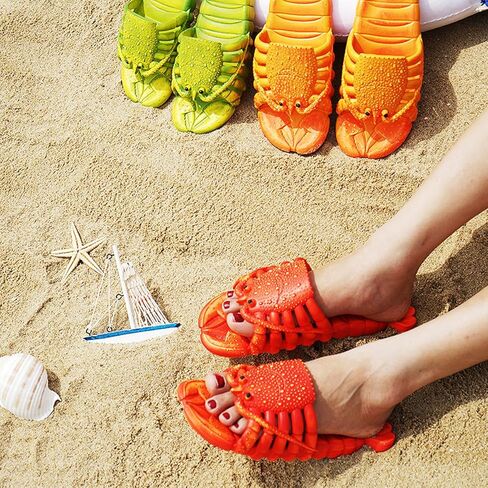 Lobster Slippers Fish Slides Unisex crayfish Shoes house Pool Beach Bass Fish Sandals Outdoor Unisex Funny Gift Sandals in Kuwait