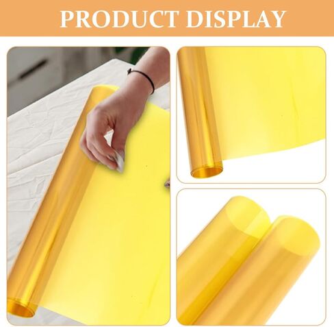 Homoyoyo Colored Film for Lights Color Filter Sheets Color Filter Paper Correction Filter Transparent Light Film for Photo Theater Spotlight Flashlight Yellow in Saudi Arabia