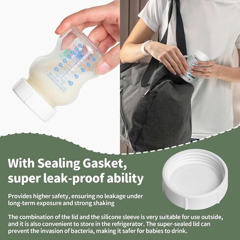 3 Pack Silicone Sleeves for Dr Brown Wide-Neck Glass Baby Bottles, Food GradeAnti Breakage Baby Bottle Holder with Handles and 3pcs Travel Bottle Caps, 5oz in Kuwait