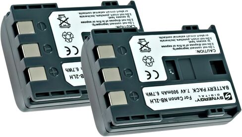 Synergy Digital Camcorder Batteries, Compatible with Energizer ER-D120 Camcorder Batteries (li-ion, 7.4V, 900 mAh), Set of 2 in Saudi Arabia