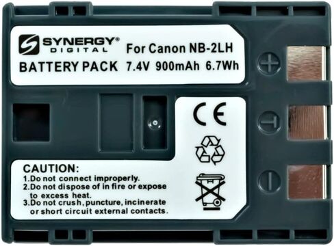 Synergy Digital Camcorder Batteries, Compatible with Energizer ER-D120 Camcorder Batteries (li-ion, 7.4V, 900 mAh), Set of 2 in Saudi Arabia