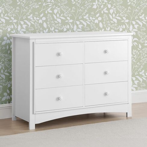 Delta Children Perry 6 Drawer Dresser - Greenguard Gold Certified ، Bianca White in Kuwait