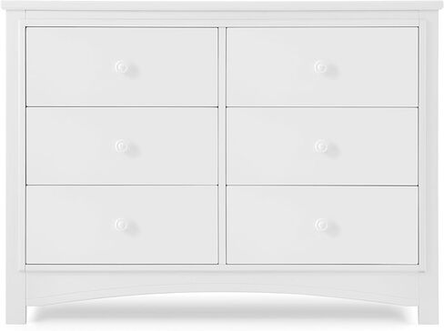 Delta Children Perry 6 Drawer Dresser - Greenguard Gold Certified ، Bianca White in Kuwait