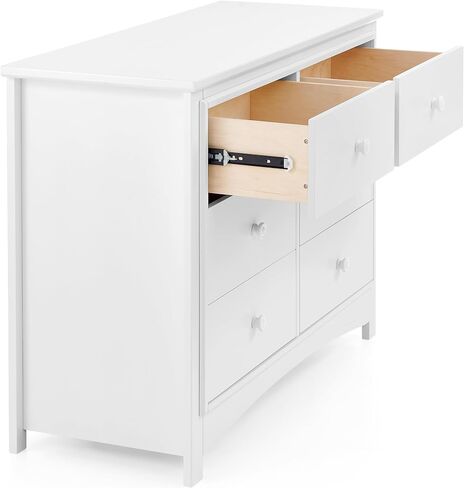 Delta Children Perry 6 Drawer Dresser - Greenguard Gold Certified ، Bianca White in Kuwait
