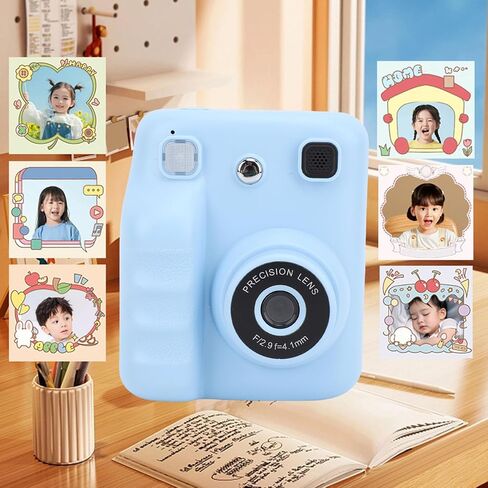 DPOFIRS كاميرا الطباعة الفورية 2.4 بوصة شاشة HD 48MP 1080P AUTO FOCUS MP3 PLAYBOIN TRAVEL TRAVEL TOY مع بطارية 1300mAh لاستخدام المكتب المنزلي (بدون بطاقة ذاكرة) in Kuwait