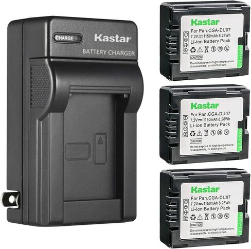 استبدال شاحن بطارية الجدار Kastar AC لـ Panasonic CGA-DU06 ، CGR-DU06 ، CGA-DU07 ، CGR-DU07 ، CGA-DU12 ، CGR-DU12 ، CGA-DU14 ، CGR-DU14 ، CGA-DU21 ، CGR-DU21 Battery in Kuwait