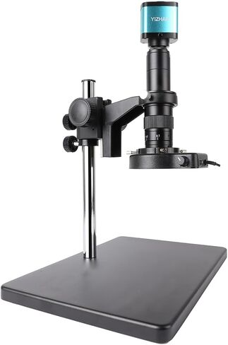 LIAMOS 1-180X Adjustable Magnification Zoom C Mount Lens Zoom Glass Lens 150X Digital Industry Video Monocular Microscope Camera Lens,High Reliability(150X-50mm) in Saudi Arabia