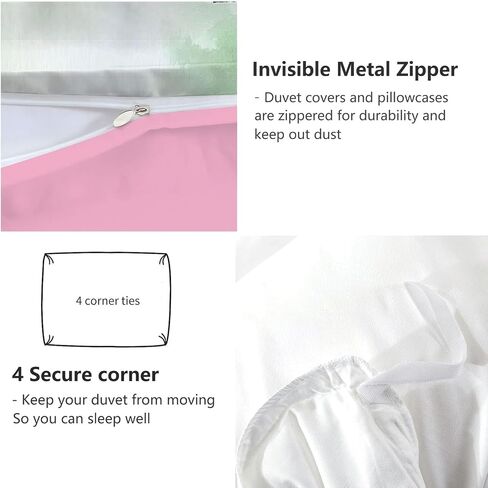 Toddler Duvet Cover 40 X 60 Inches - Watermelon, Brushed Microfiber Reversible Comforter Cover, 2 Pieces Soft & Breathable Light Red Bedding Set with 1 Pillow Shams 20 X 30 Inches in Saudi Arabia