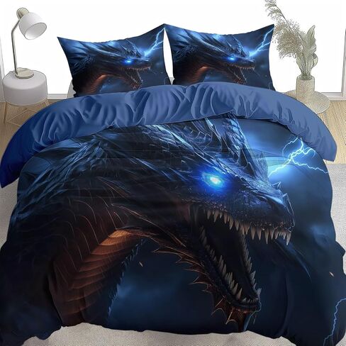 Lighthouse Duvet Cover Set 2 Pieces Toddler, 1 Comforter Cover 40 X 60 Inches and 1 Pillowcases for Kids & Adults, Brushed Microfiber Bedding Set Comfy and Breathable, Blue in Saudi Arabia