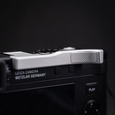 قبضة الإبهام المعدني لكاميرا Leica D-Lux8 Dlux8 ، قبضة راحة الإبهام الحذاء الساخن ， نمطًا حصريًا مضادًا للانزلاق ، يعزز إحساس قبضة الكاميرا (الفضة) in Kuwait