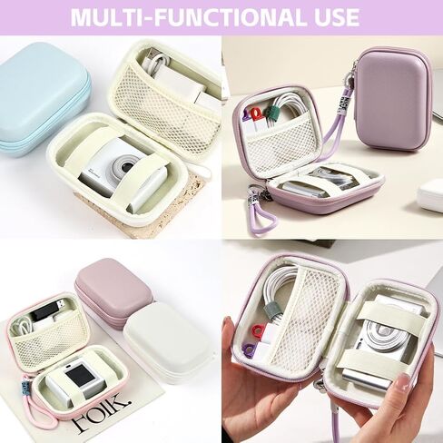 Digital Camera Case,Compact Camera Pouch for Sony ZV-1/for Ricoh GR/for Casio zr1000/for Canon G7/SX720/for Panasonic ZS110,Vlogging Cameras Storage Holder for Accessories SD Card(Pink) in Kuwait