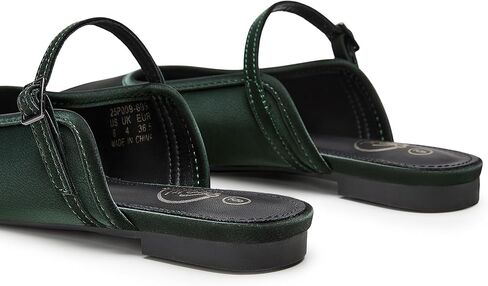 Trary Mules for Woman Mary Jane Flat Shoes Slip on Comfortable Backless Loafers Flats Square Toe Office Casual Vintage in Saudi Arabia