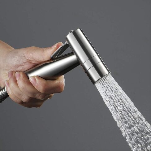 Handheld Bidet Sprayer Head Stainless Steel Portable Toilet Bidet Shower Head Brushed Bathroom Shower Bidet Tap for Toilet Cleaning, Pet Bath, Personal Hygiene,B(A) in Saudi Arabia
