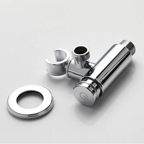 Bidet Sprayer with Single Cold Water Push Switch Portable Cloth Diaper Washer Shower Sprayer Set Wall Mount Toilet Bidet Attachment Pressure Sprayer,Chrome(Chrome) in Saudi Arabia