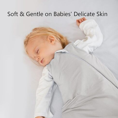 Rayon Made from Bamboo Sleep Sack 6-12 Months 0.5 Tog Soft Lightweight Toddler Sleep Sack for Babies 2-Way Zipper Wearable Blanket Baby 6 Months in Kuwait