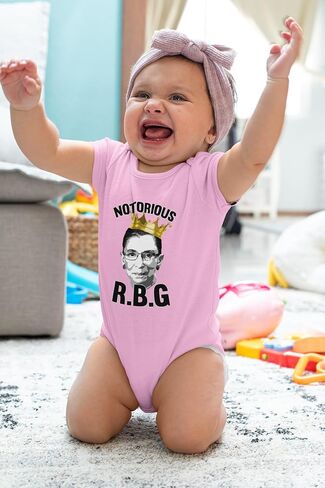 Pop Threads Notorious R.B.G. RBG Supreme Court Political Infant Baby Boy Girl Bodysuit in Kuwait