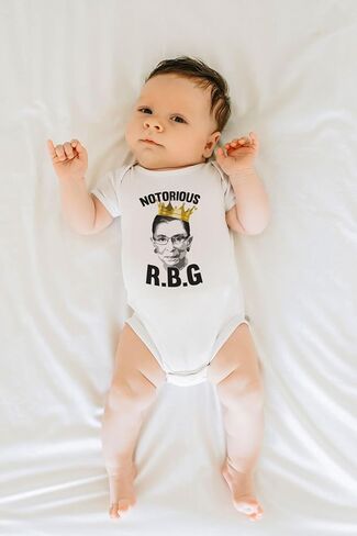 Pop Threads Notorious R.B.G. RBG Supreme Court Political Infant Baby Boy Girl Bodysuit in Kuwait