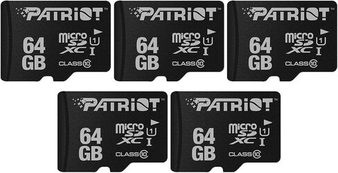 Patriot LX Series Micro SD Flash Memory Card 64GB - 5 Pack in Saudi Arabia